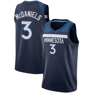 Men's Jaden McDaniels Minnesota Timberwolves Navy Jersey - Icon Edition - Swingman