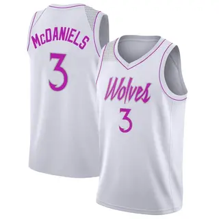 Men's Jaden McDaniels Minnesota Timberwolves White 2018/19 Jersey - Earned Edition - Swingman