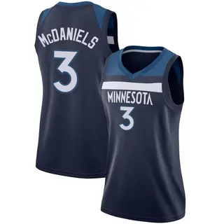 Women's Jaden McDaniels Minnesota Timberwolves Navy Jersey - Icon Edition - Swingman